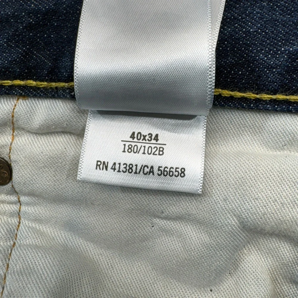 Polo Ralph Lauren Jeans Mens 40x32 Blue Hampton Relaxed Straight 5 Pocket Preppy